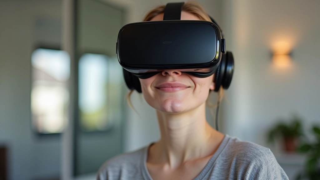 Persona VR austiņās spēlē interaktīvu spēli savā dzīvojamā istabā, reālas un virtuālas pasaules saplūšana